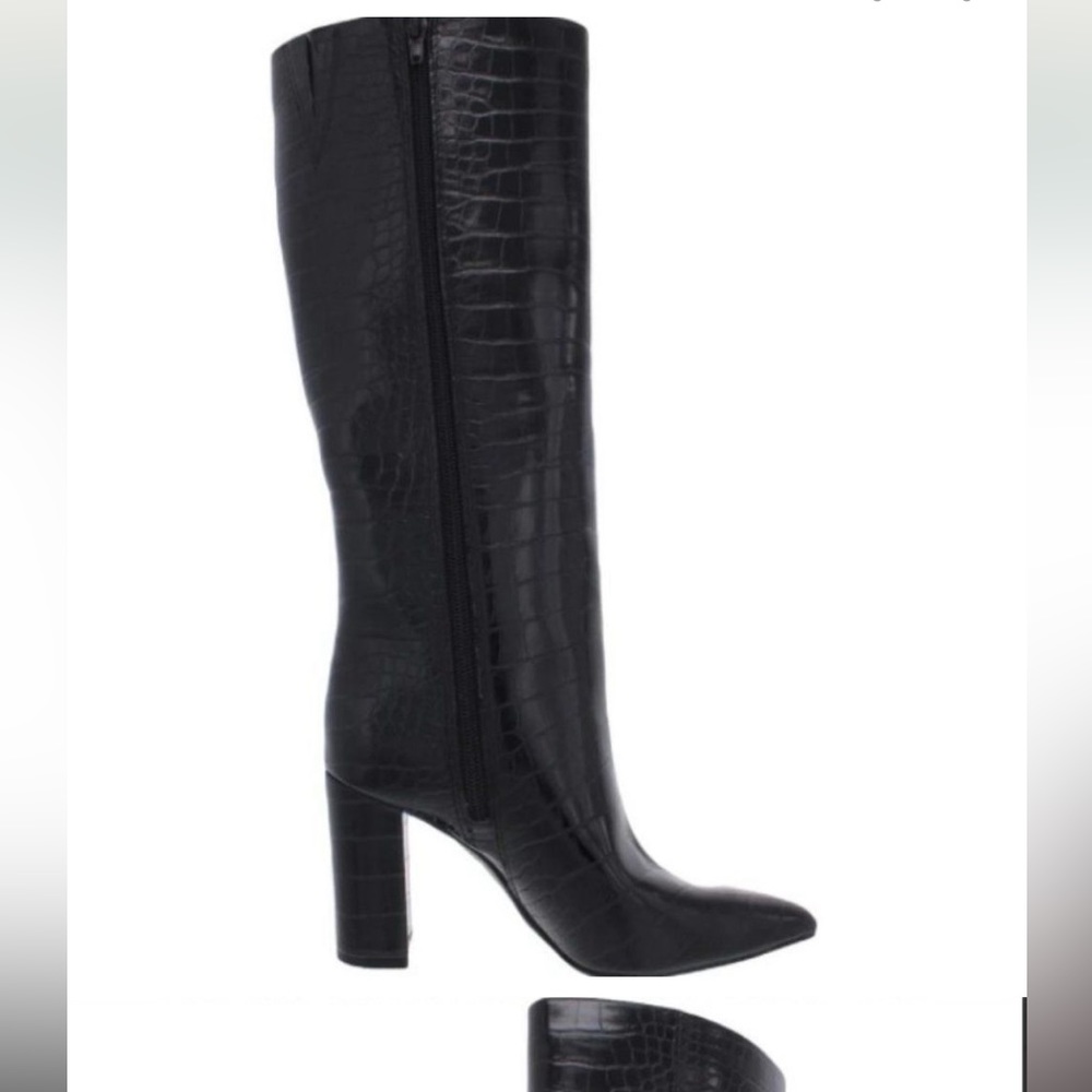 INC PAITON FAUX LEATHER KNEE-HIGH BOOTS